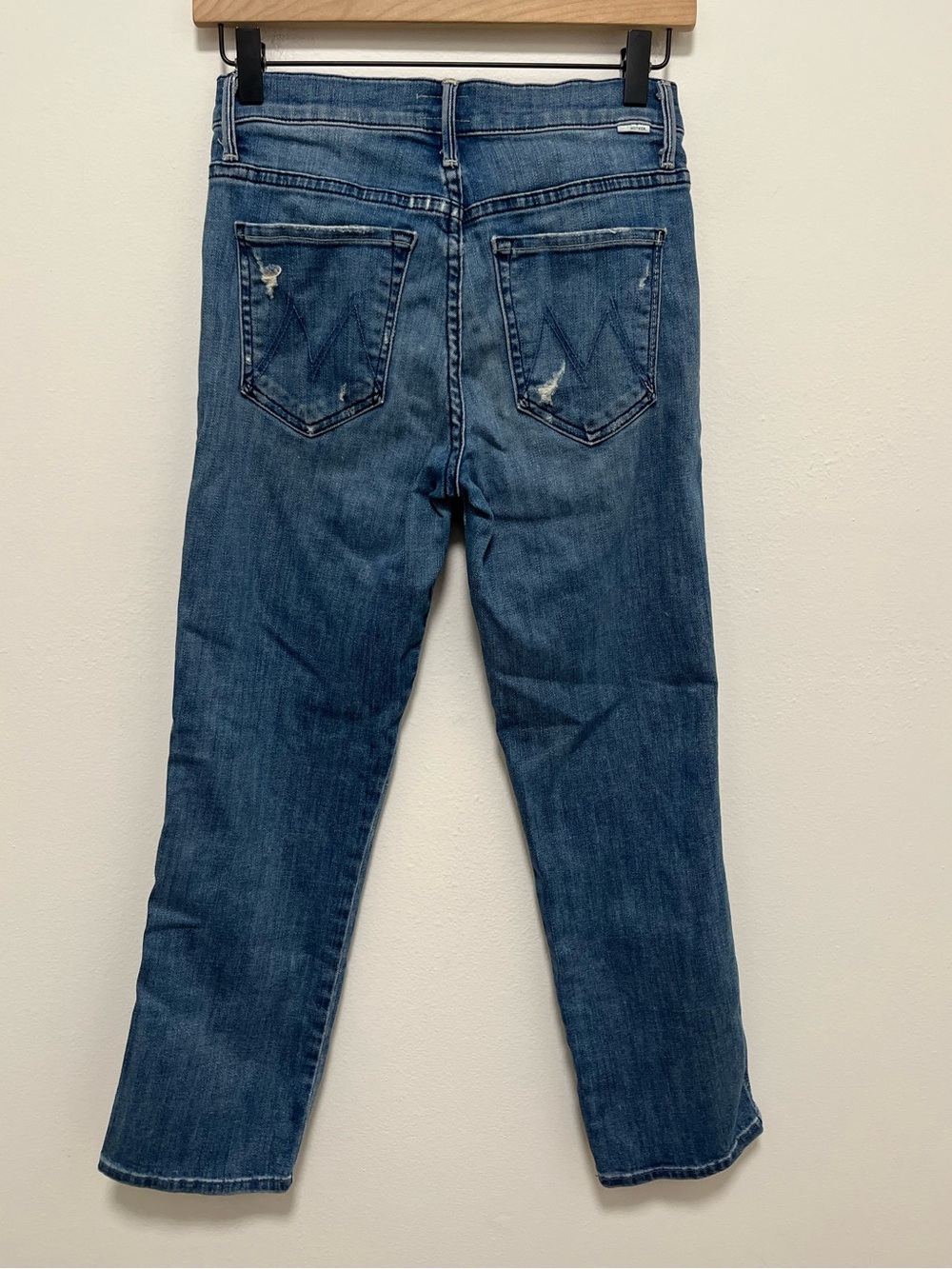 MOTHER The Rascal Ankle Jeans High Rise Crop in Graffiti Girl Size 26